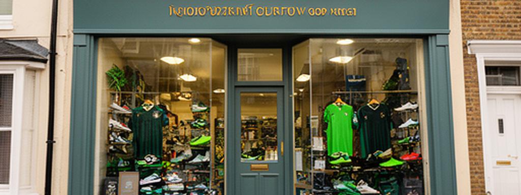 Friendly independent football shop exterior on Wingfield Road in Norwich with boots and shirts visible through the front window